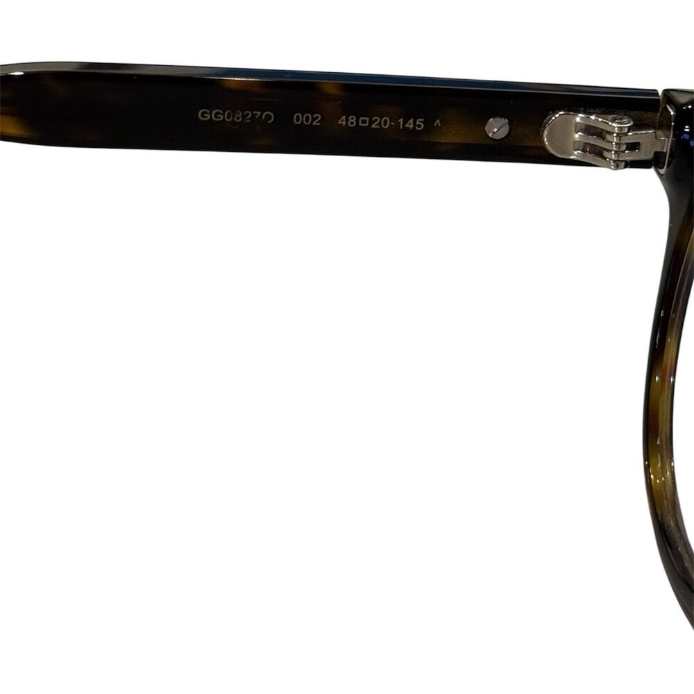 Gucci GG0827O 002 Eyeglasses Tortoise Round Frame 48‑20‑145 Made in Italy - Picture 8 of 9